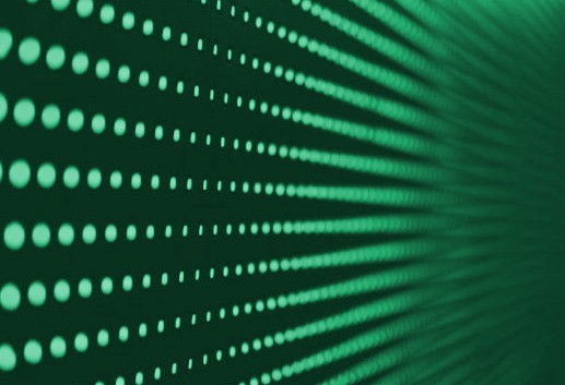 Green points of light in perspective